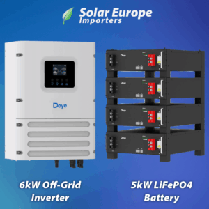 Web Special: Deye 6Kw Single Phase Off-Grid Hybrid Inverter & Deye LV 5.12KWH Battery (Web-Deye-Deye)