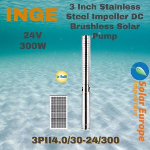 Inge: 3 Inch Stainless Steel Impeller DC Brushless Solar Pump 24VDC 300W (3PII4.0/30-24/300)