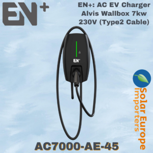 EN+: AC EV Charger Alvis Wallbox 7kw 230V (Type2 Cable) (AC7000-AE-45)