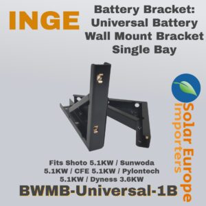 Battery Bracket: Universal Battery Wall Mount Bracket Single Bay (BWMB-Universal-1B)