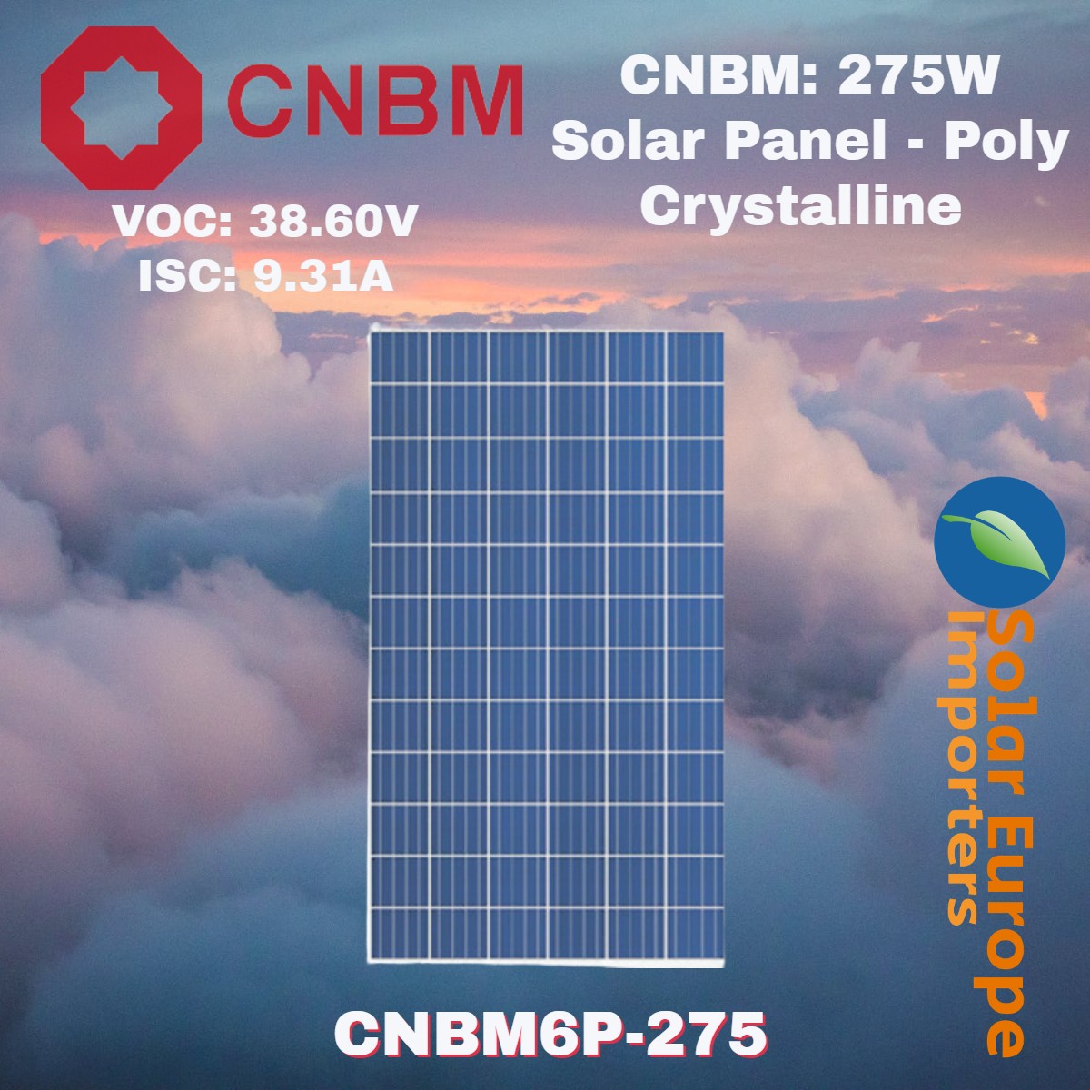 CNBM: 275W Solar Panel - Poly Crystalline (CNBM6P-275)