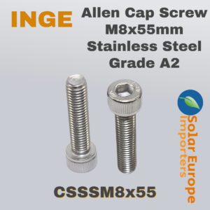 Allen Cap Screw M8x55mm Stainless Steel Grade A2 (CSSSM8x55)