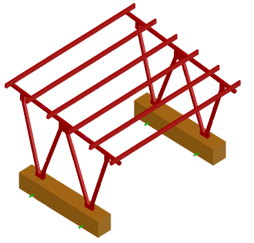 Inge: Carport 1 Kit (4 x Galvanized Legs, 1 x Aluminium Square Beam, 6 x Aluminium Cross-Beams, Clips & Bolts) - Image 2