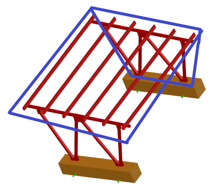 Inge: Carport 1 Kit (4 x Galvanized Legs, 1 x Aluminium Square Beam, 6 x Aluminium Cross-Beams, Clips & Bolts)