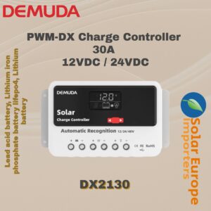 Demuda: PWM-DX Solar Charge Controller 30A 12VDC / 24VDC (DX2130)
