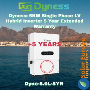 Dyness: 6KW Single Phase LV Hybrid Inverter 5 Year Extended Warranty (Dyne-6.0L-5YR)