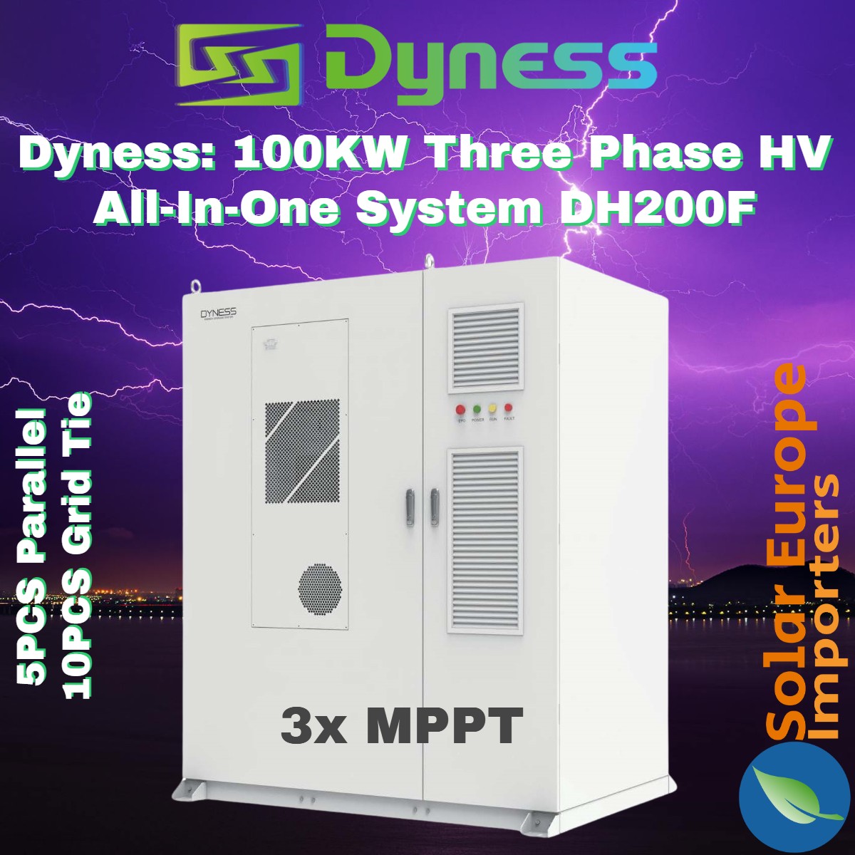 Dyness: 100KW Three Phase HV All-In-One System DH200F (3X MPPT)(Dyne-DH200F-3)
