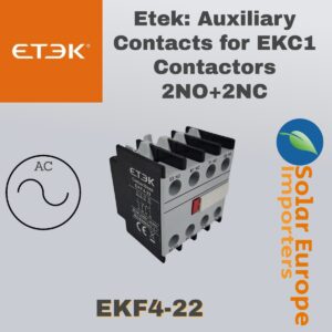 Etek: Auxiliary Contacts for EKC1 Contactors 2NO+2NC (EKF4-22)