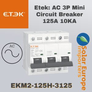 Etek: AC 3P Mini Circuit Breaker 125A 10KA (EKM2-125H-3125)