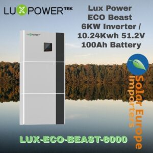 Lux Power: ECO Beast All-In-One Stack - 6Kw Inverter & 10.24Kwh 51.2V 100Ah Battery (LUX-ECO-BEAST-6000)