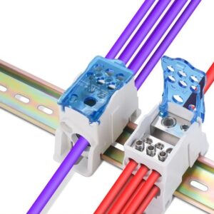 Alternative view of Etek: DIN Rail Terminal Junction Box 1-Input 6-Output 690V AC/DC 125A (UKK/125A)