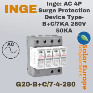 Inge: AC 4P Surge Protection Device Type-B+C/7KA 280V 50KA (G20-B+C/7-4-280)