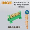 Earth Bar 7x16 12 Way Din Rail (Green) (G7-16-12K)