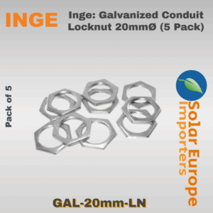 Inge: Galvanized Conduit Locknut 20mmØ (5 Pack) (GAL-20mm-LN)