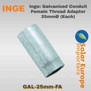 Inge: Galvanized Conduit Female Thread Adaptor 25mmØ (Each) (GAL-25mm-FA)
