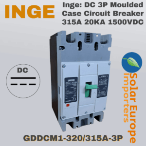 Inge: DC 3P Moulded Case Circuit Breaker 315A 20KA 1500VDC (GDDCM1-320/315A-3P)