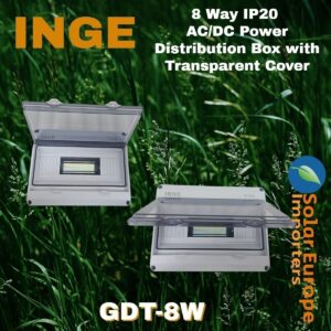 Inge: 8 Way IP20 AC/DC Power Distribution Box with Transparent Cover (GDT-8W)