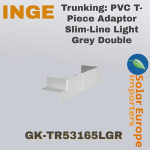 Trunking: PVC T-Piece Adaptor Slim-Line Light Grey Double (GK-TR53165LGR)