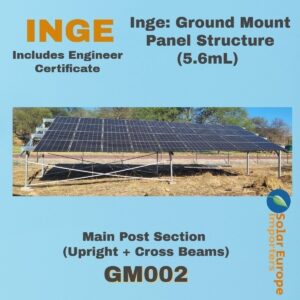 Inge: Ground Mount Panel Structure (5.6mL) Main Post Section (Upright + Cross Beams) (GM002)