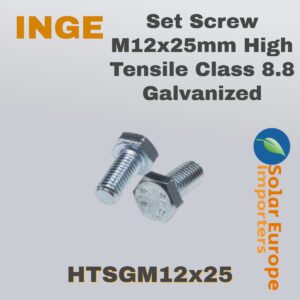 Set Screw M12x25mm High Tensile Class 8.8 Galvanized (HTSGM12x25)
