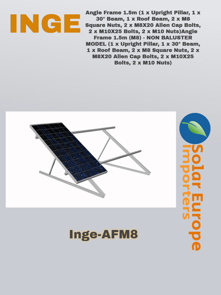 Inge: Angle Frame 1.5m (M8) - NON BALUSTER MODEL (Inge-AFM8)