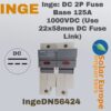 Inge: DC 2P Fuse Base 125A 1000VDC (Use 22x58mm DC Fuse Link) (IngeDN56424)