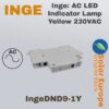 Inge: AC LED Indicator Lamp Yellow 230VAC (IngeDND9-1Y)