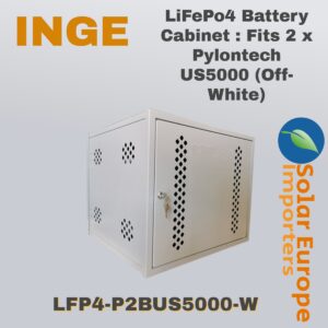 LiFePo4 Battery Cabinet : Fits 2 x Pylontech US5000 (Off-White) (LFP4-P2BUS5000-W)