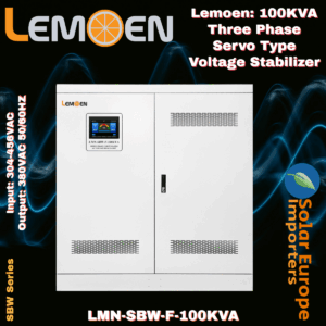 Lemoen: 100KVA Three Phase Servo Type Voltage Stabilizer Input: 304-456VAC Output: 380VAC 50/60HZ (LMN-SBW-F-100KVA)