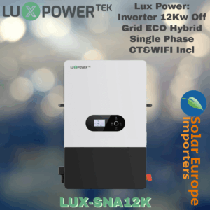 Lux Power: Inverter 12Kw Off Grid ECO Hybrid Single Phase CT&WIFI Incl (LUX-SNA12K)