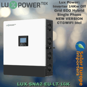 Lux Power: Inverter 14Kw Off Grid ECO Hybrid Single Phase NEW VERSION CT&WIFI Incl (LUX-SNA2-EU-LT-14K)