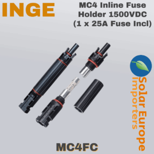 MC4 Inline Fuse Holder 1500VDC (1 x 25A Fuse Included) (MC4FC)