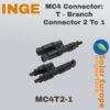 MC4 Connector 2 To 1 T-Branch Connector (MC4T2-1)