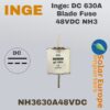 Inge: DC 630A Blade Fuse 48VDC NH3 (NH3630A48VDC)
