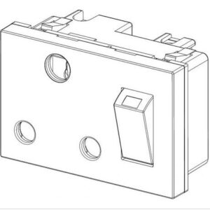 Alternative view of Trunking: Modular 45 Outlet 16A 3-Pin WHITE (TR015)