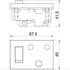 Alternative view of Trunking: Modular 45 Outlet 16A Dedicated 3-Pin RED (TR016)