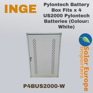 Pylontech Battery Box Fits x4 US2000 Batteries (Colour White) (P4BUS2000-W)