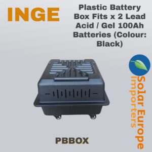 Plastic Battery Box Fits x 2 Lead Acid / Gel 100Ah Batteries (Colour: Black) (PBBOX)