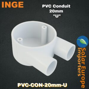 Inge: PVC Conduit U-Junction 20mmØ (Each) (PVC-CON-20mm-U)