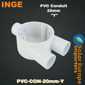 Inge: PVC Conduit Y-Junction 20mmØ (Each) (PVC-CON-20mm-Y)