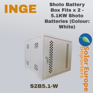 Shoto Battery Box Fits 2 x 5.12Kw Shoto Batteries (Colour White) (S2B5.1-W)