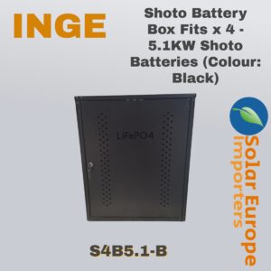 Shoto Battery Box Fits 4X  5.12Kw Shoto Batteries (Colour Black) (S4B5.1-B)