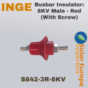 Busbar Insulator: 8KV Male - Red (With Screw) (S842-3R-8KV)
