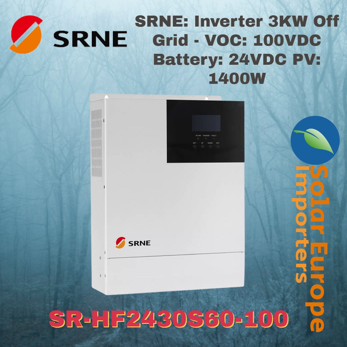 SRNE: Inverter 3Kw Off Grid (SR-HF2430S60-100)