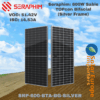 Seraphim: 600W Sable TOPcon Bifacial (Silver Frame) - VOC: 51.42V / ISC: 14.53A (SRP-600-BTA-BG-SILVER)