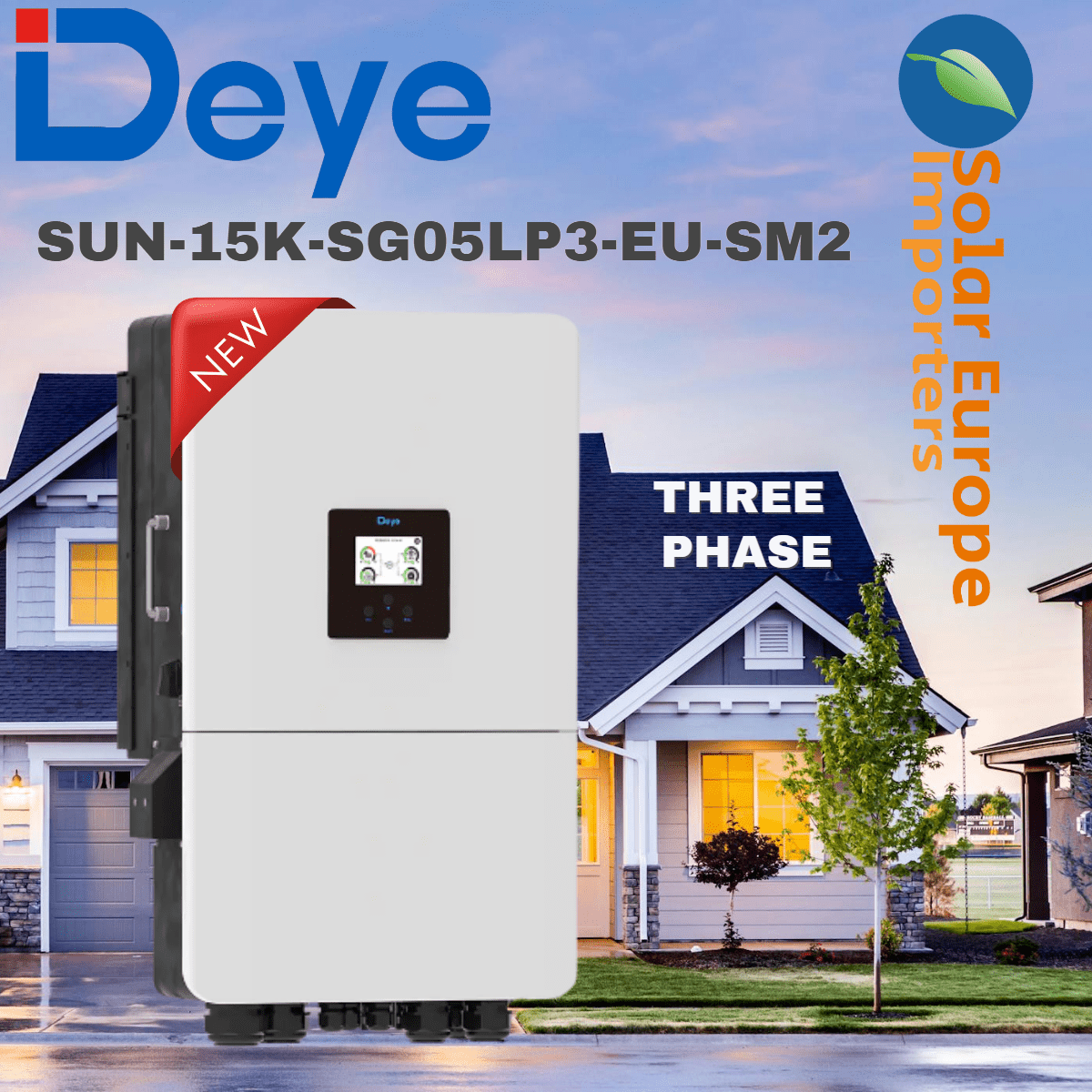 Deye: 15Kw Three Phase LV Hybrid Inverter - VOC: 800V Battery: 48V CT&WIFI Incl (SUN-15K-SG05LP3-EU-SM2)
