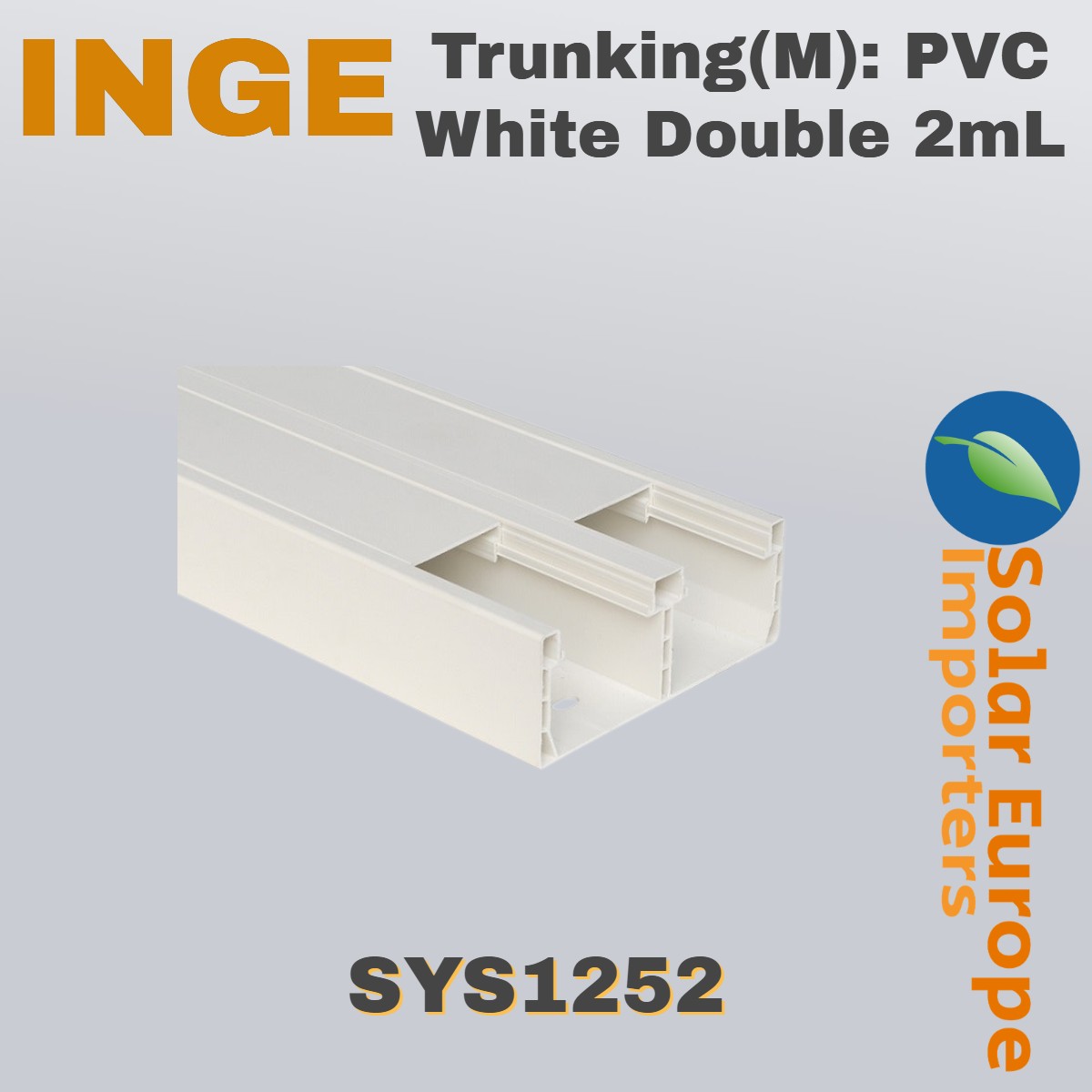 Trunking(M): PVC White Double 2mL (SYS1252)