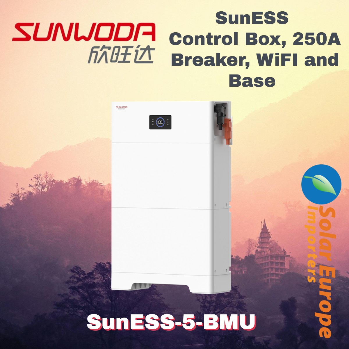 Sunwoda: SunESS Control Box, 250A Breaker, WiFI and Base (SunESS-5-BMU)
