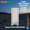 Genixgreen: 71kWh 716V 100Ah High Voltage Stackable Energy Storage System (Tower-X-HV-726V100Ah)