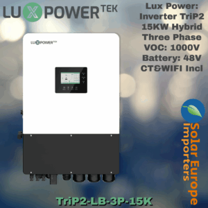 Lux Power: Inverter TriP2 15KW Hybrid Three Phase - VOC: 1000V Battery: 48V CT&WIFI Incl (TriP2-LB-3P-15K)
